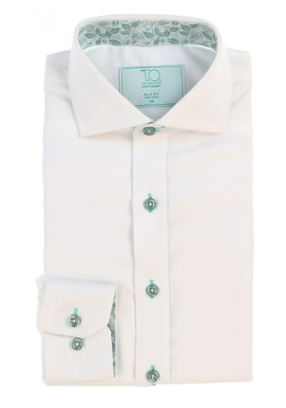 T.O. Collection Boys Contrast Dress Shirt Long And Short Sleeve