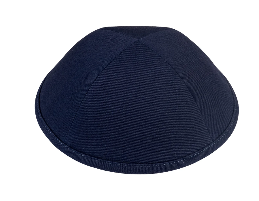 Ikippah Navy Cotton Yarmullke
