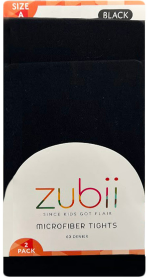 Girls Zubii Microfiber Tights 2 Pack