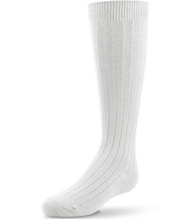 Ribbed Knee Socks - Black, White, Navy, Charcoal